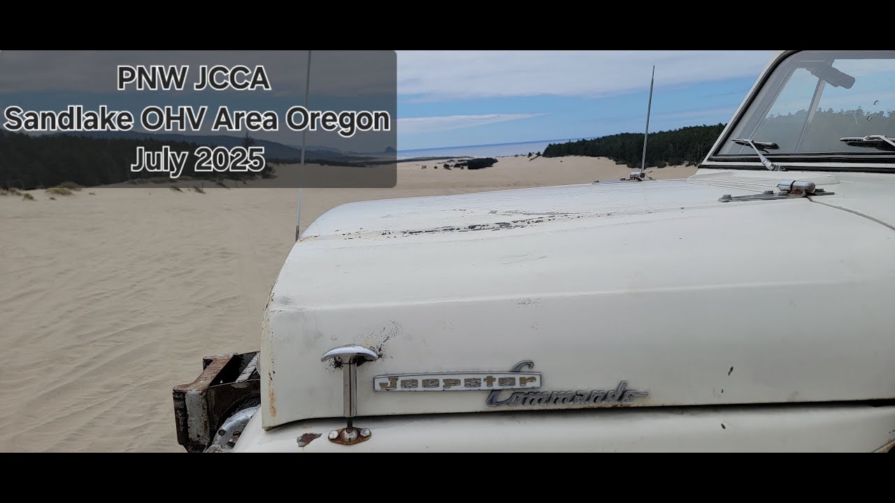 Can a 1967 Jeepster Commando with an odd fire V6 climb a sand dune? A Cybertruck in the sand?