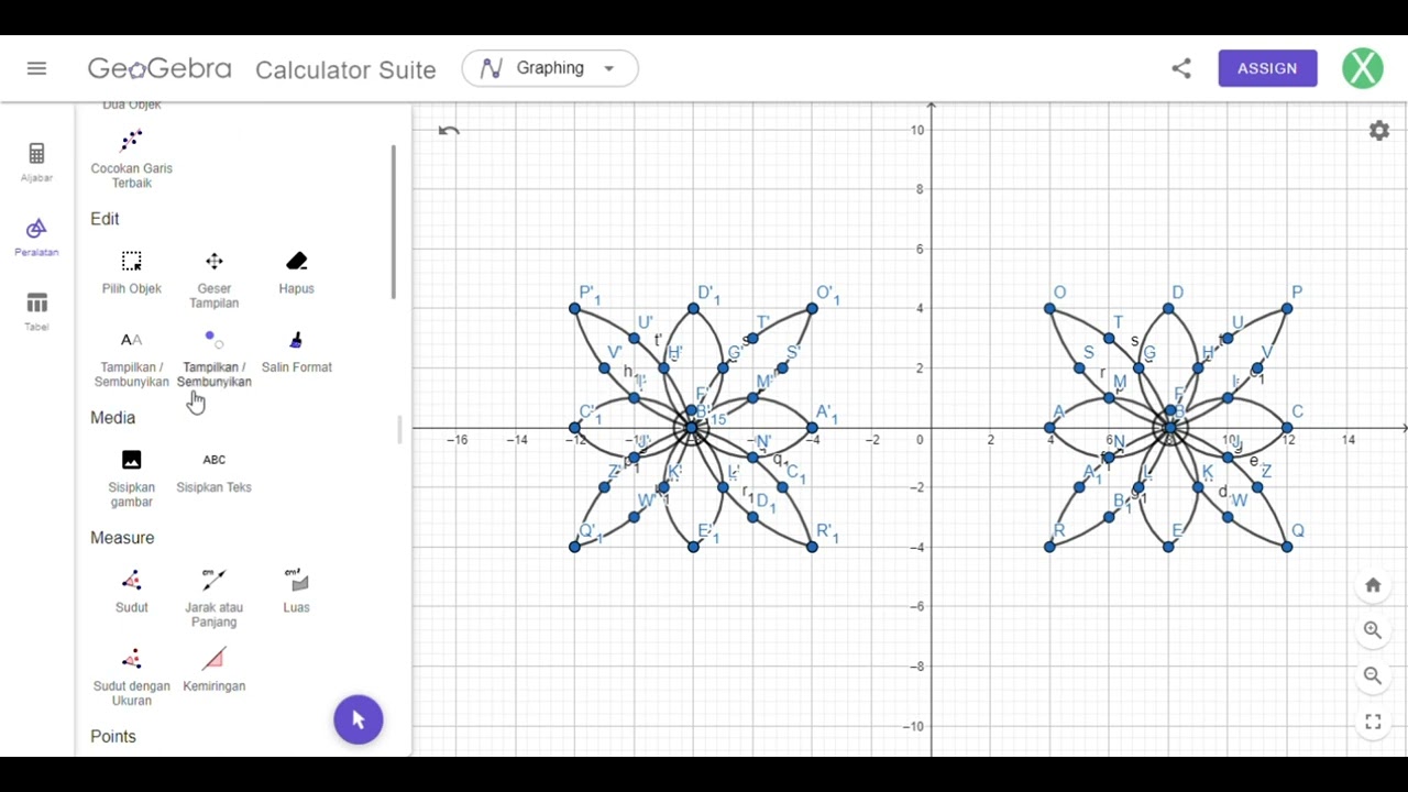 Tutorial Membuat Desain Batik Menggunakan Aplikasi Geogebra - Batik Kawung Kopi Pecah
