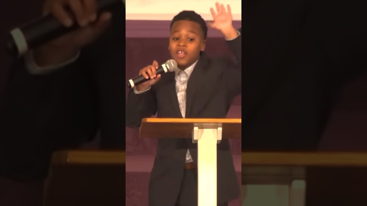 This 12 year old is PREACHING! 🎤 #shorts #preach #GOD