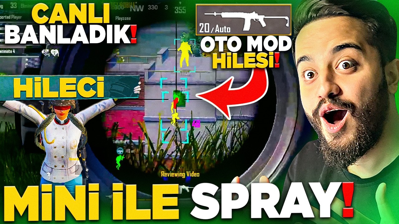 OTOMATİK MİNİ14 HİLESİ! DEDEKTİF SİSTEMİNDE İLK! MİNİ İLE SPRAY ATIYOR! PUBG Mobile