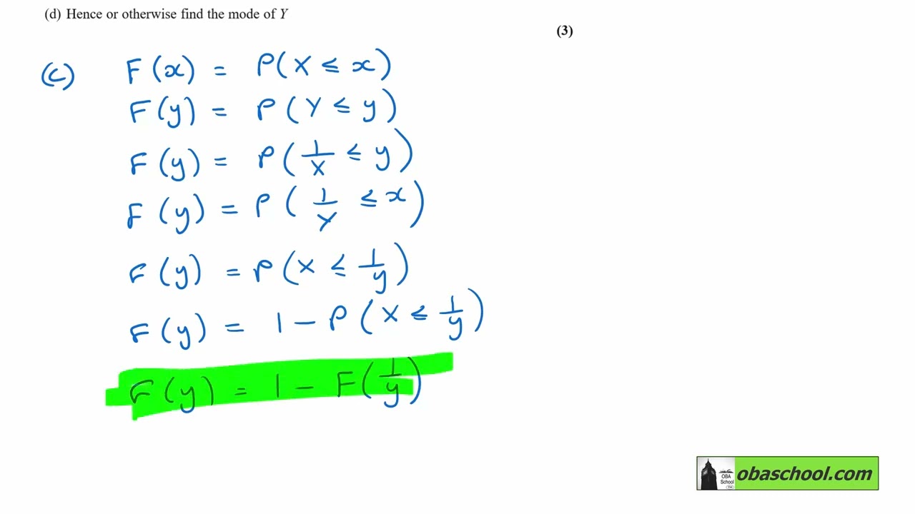 Further Statistics Past Papers Edexcel A level Past - June 2022 - Further Statistics 2 - Q 8