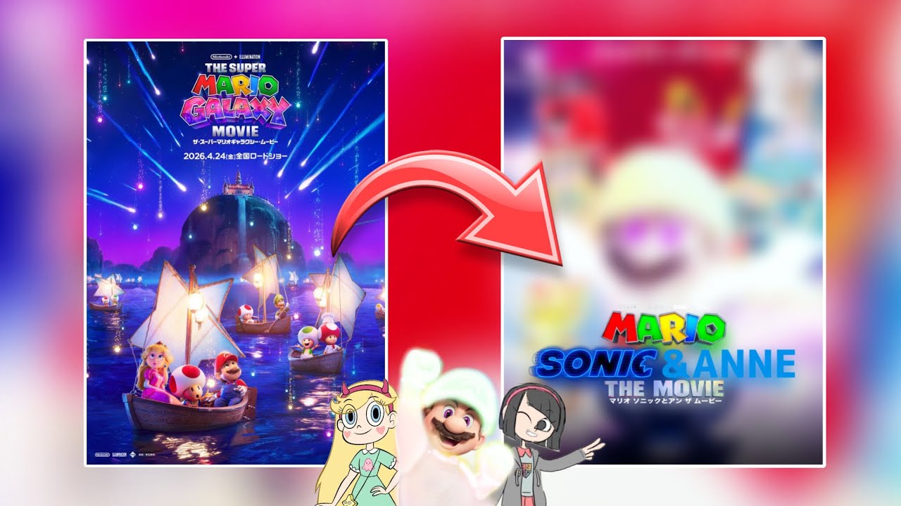 ファンメイドのマリオ ソニックとアン ザ ムービーポスターを作成！#11 (登録者70人スペシャル！)