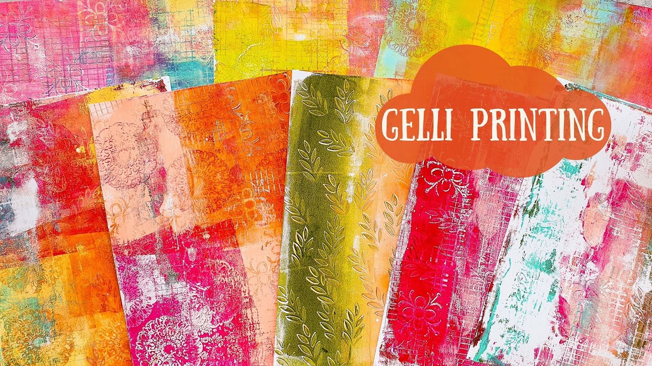 Gelli Printing with the new Stamps + Printing on Acetate and Tissue Paper