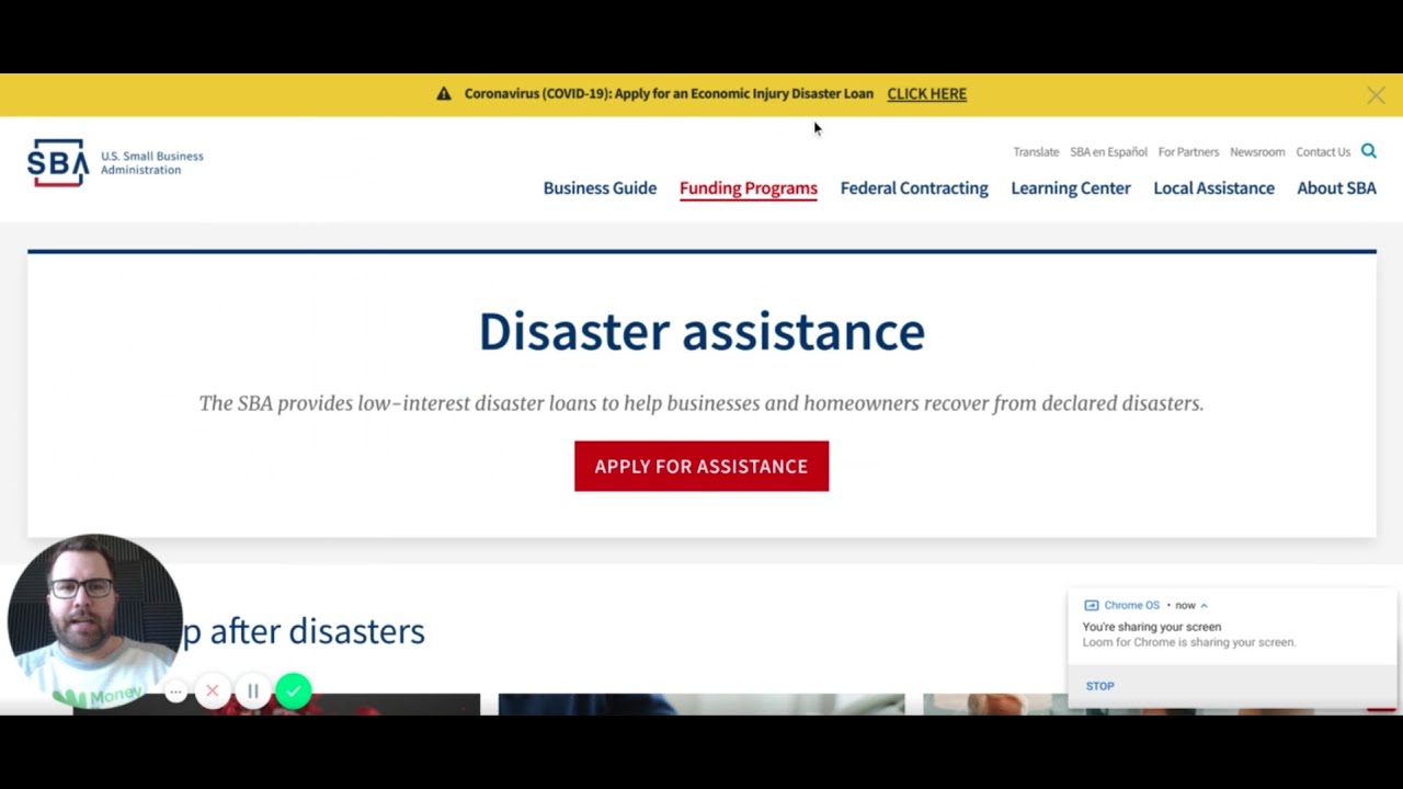 SBA Disaster Loan Application STEP BY STEP (FULL WALKTHROUGH)
