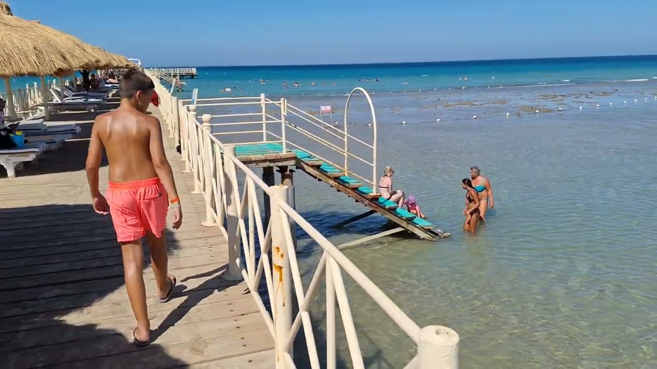 EL KARMA AQUA BEACH RESORT HURGHADA EGYPT ODLIV MOŘE ebbof the RED SEA #hurghada #elkarma 