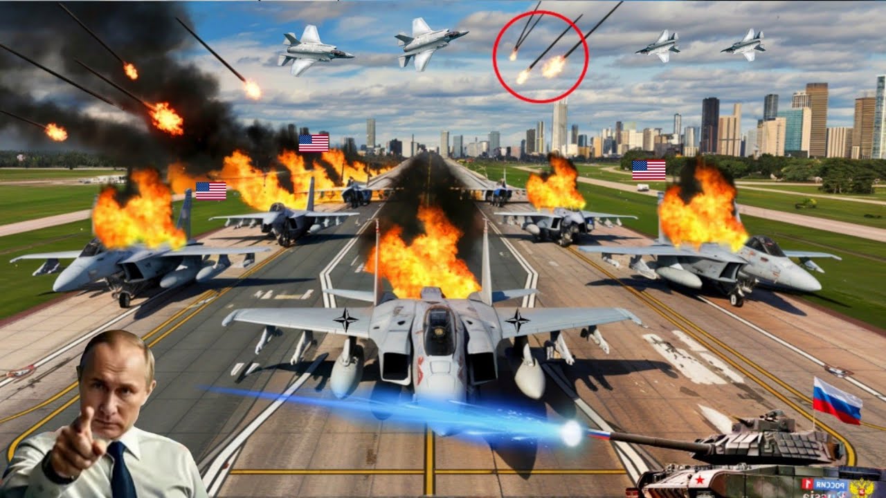 В одно мгновение! Россия уничтожает американскую авиабазу — ARMA 3