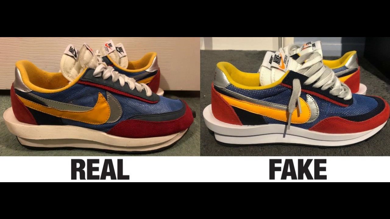 How To Spot Fake Nike LD Waffle Sacai Sneakers / Trainers Fake Vs. Real Comparison