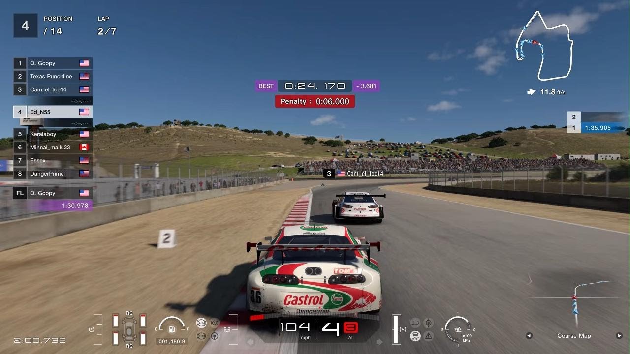 Supra GT500 Dominates Laguna Seca! 10th place to 2nd!😎