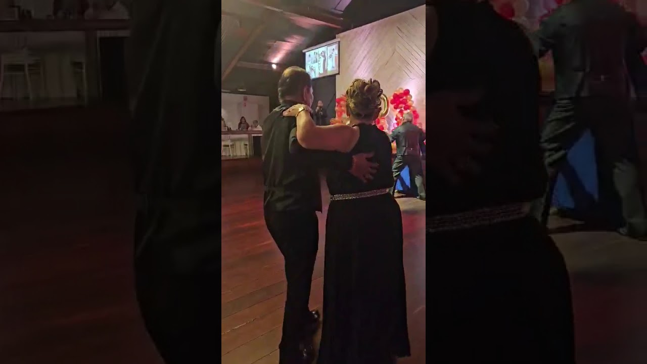 Engagement waltz at Alice Martin’s 80th