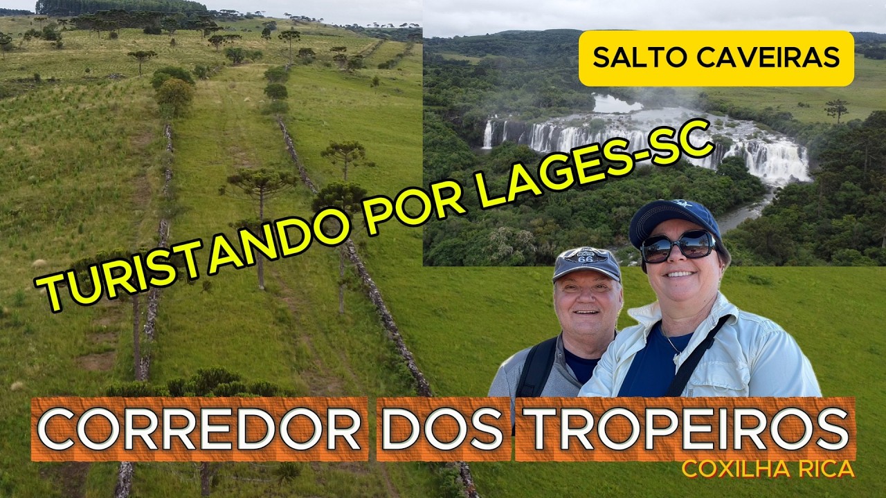 Um passeio pela ROTA DOS TROPEIROS na Coxilha Rica e pelo Salto CAVEIRAS - Camping selvagem