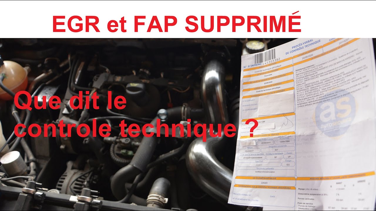 EGR et FAP supprimé. Que dit le contrôle technique ?