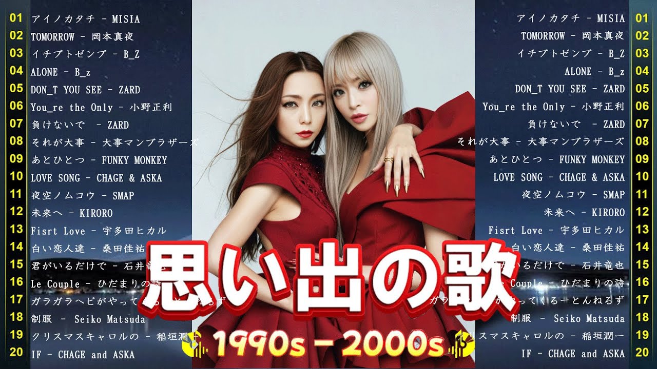 J-Pop 不朽の名曲メドレー 🎶 1970〜1999 ベスト集