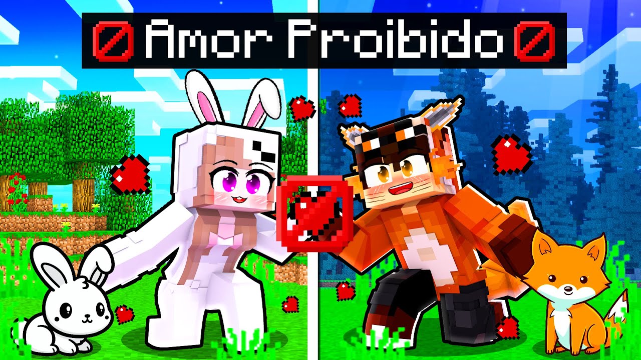 O AMOR PROIBIDO de UMA COELHO e UM RAPOSA no MINECRAFT!