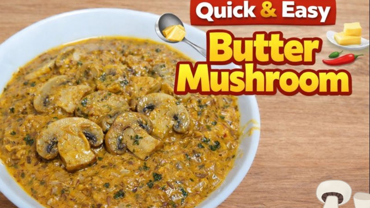 Butter Mushroom Recipe | होटल जैसा बटर मशरूम घर पर #cooking #indianfood #mushroom #mushroommasala