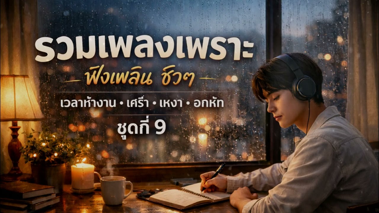 รวมเพลงเพราะ ฟังเพลิน ชิวๆ เวลาทำงาน เศร้า เหงา อกหัก ชุดที่ 9
