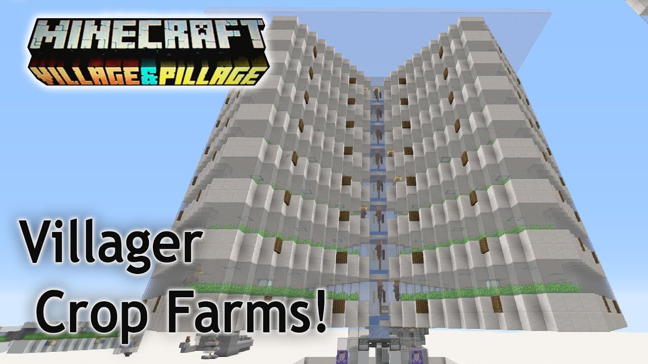 Minecraft 1.14 Tutorial - Villager Crop Farm!