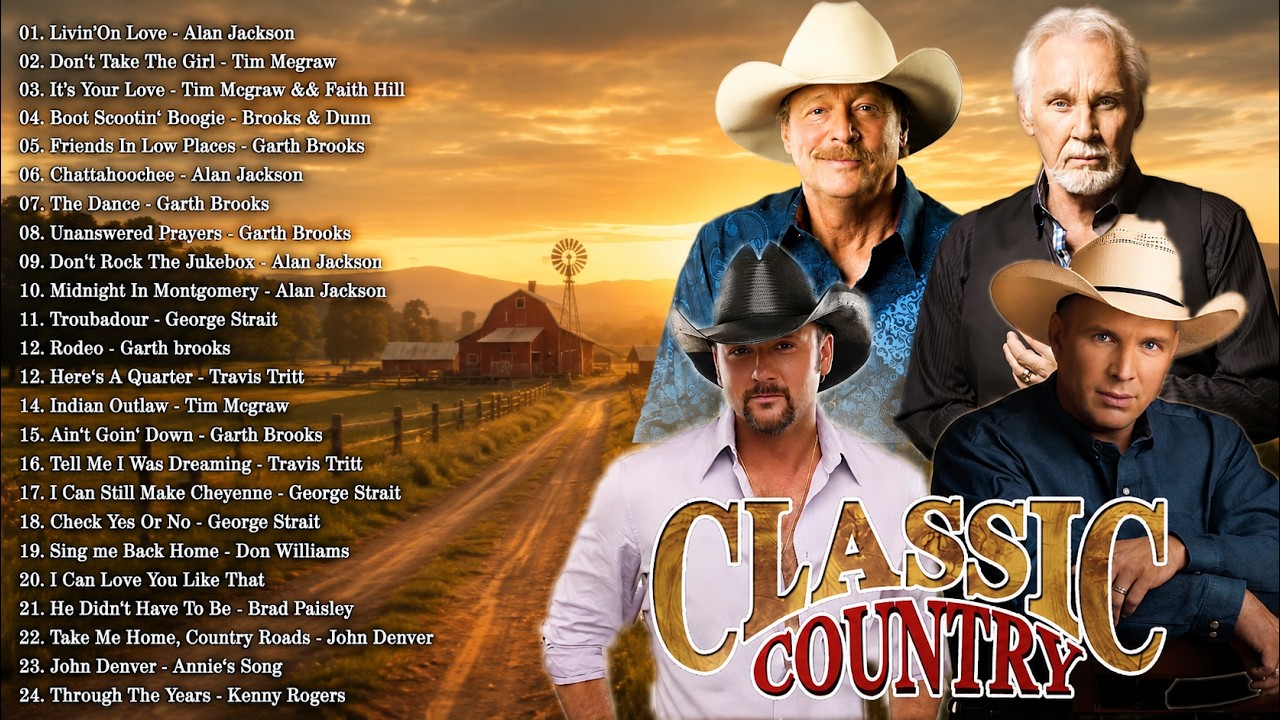 CLASSIC COUNTRY MUSIC 🤠 ALAN JACKSON, TIM MCGRAW, GARTH BROOKS 🤠 GREATEST COUNTRY HITS OF ALL TIME