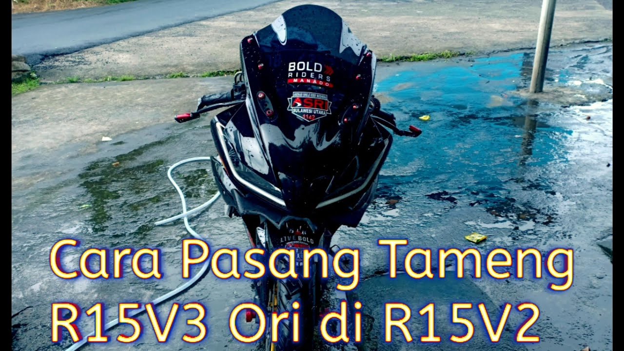 cara pasang Topeng Tameng depan V3 Ori di R15V2 old