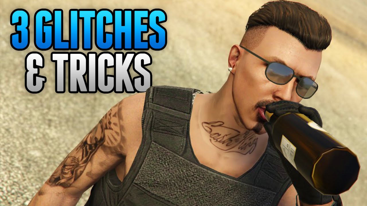 GTA 5 Online - 3 NEW GLITCHES & TRICKS (Black Hole Glitch, Drunk FOREVER, T-Shirt Glitch)