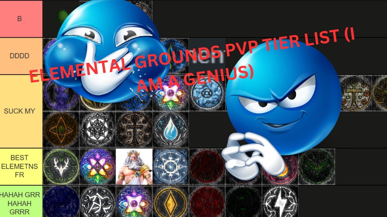 ELEMENTAL GROUNDS PVP TIERLIST (Made by a tester)