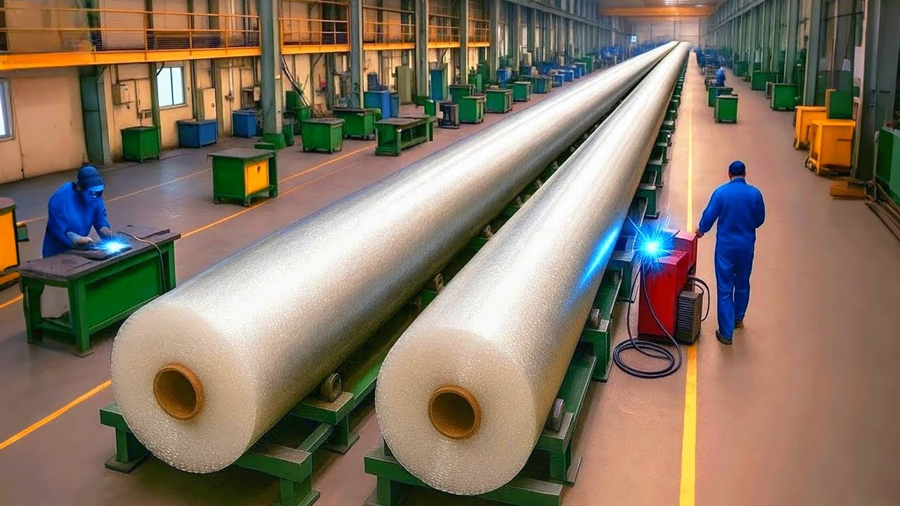 Como é feito: BILHÕES de METROS de PLÁSTICO BOLHA e FILME BOPP - A Indústria que Protege o Mundo
