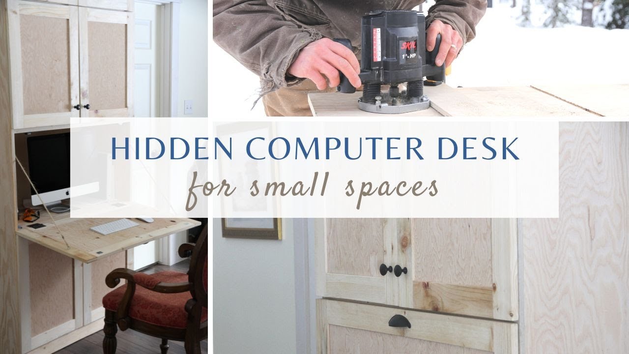 DIY Computer Cabinet: Hidden Computer Desk for Small Spaces