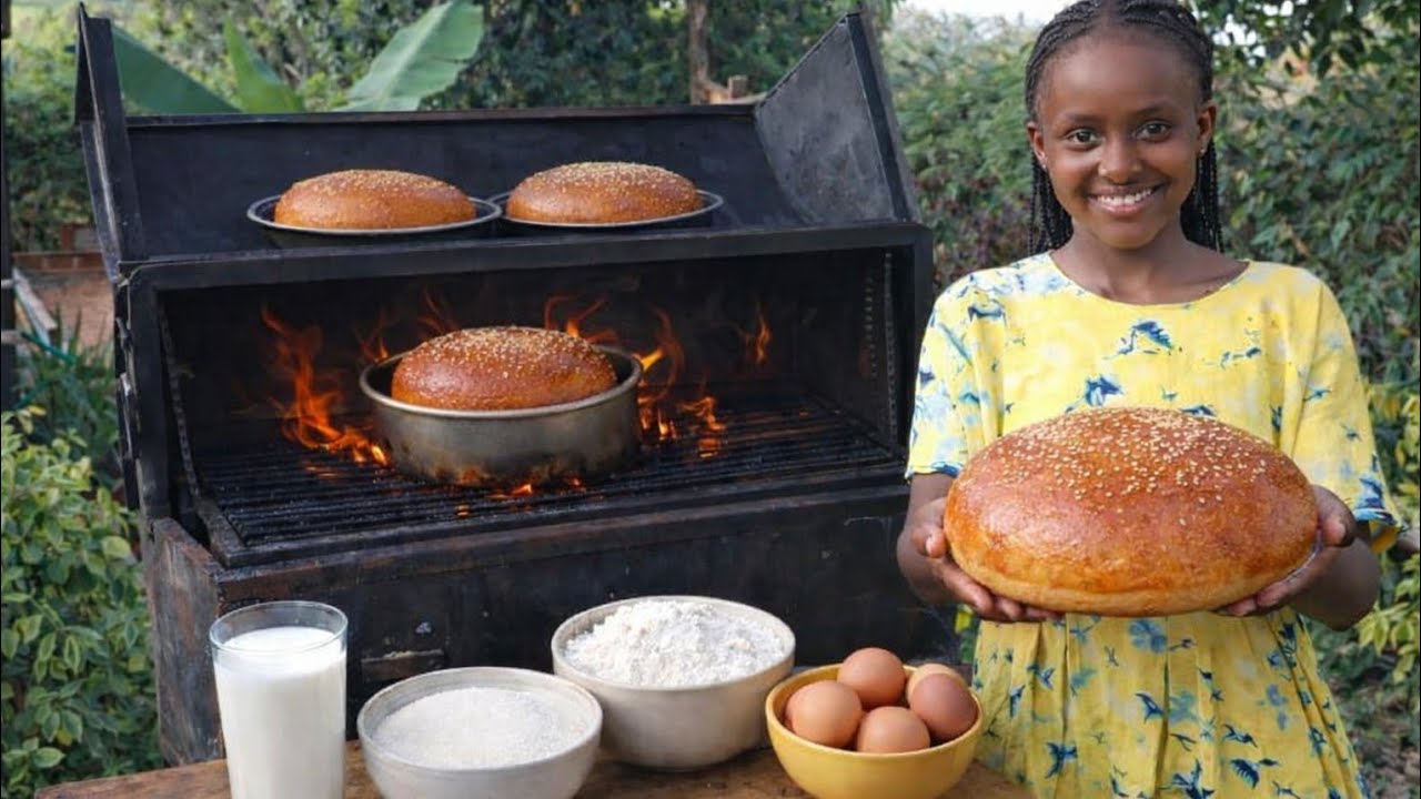 No Oven, No Electricity… village girl still Baked Sweet Bread 😱🔥 | Village Life