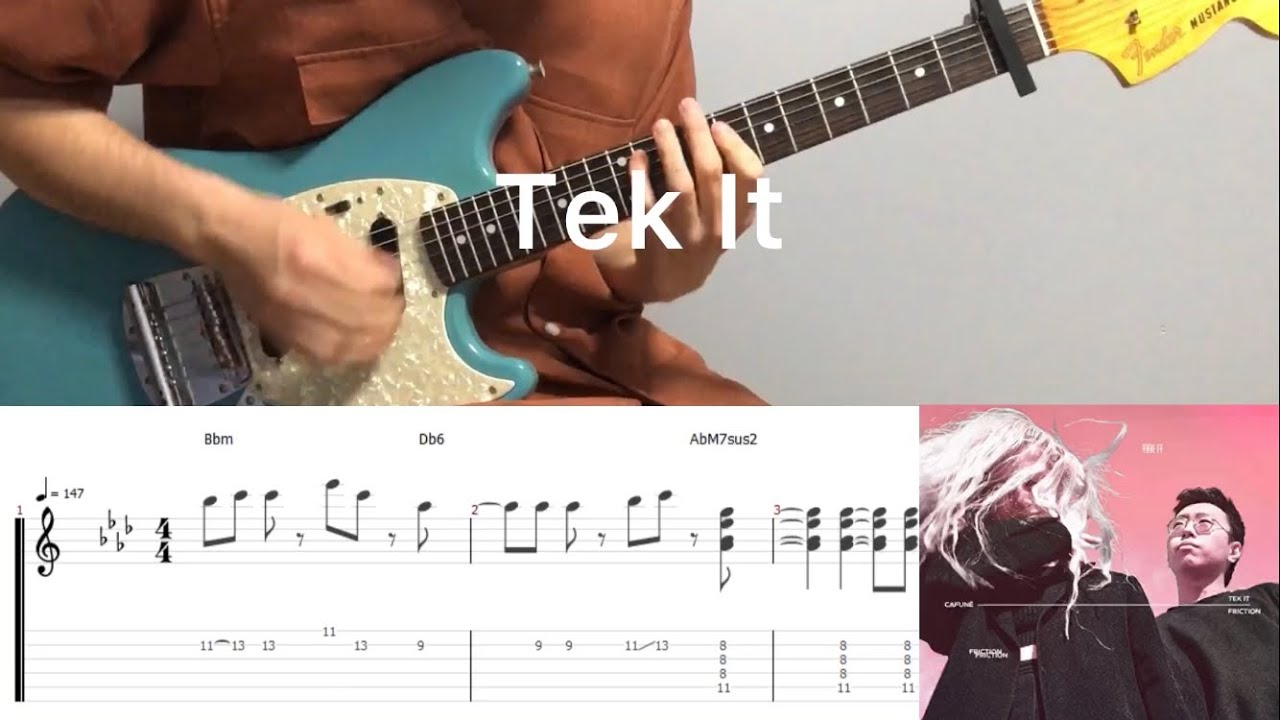 Cafune - Tek It (guitar cover with tabs & chords)
