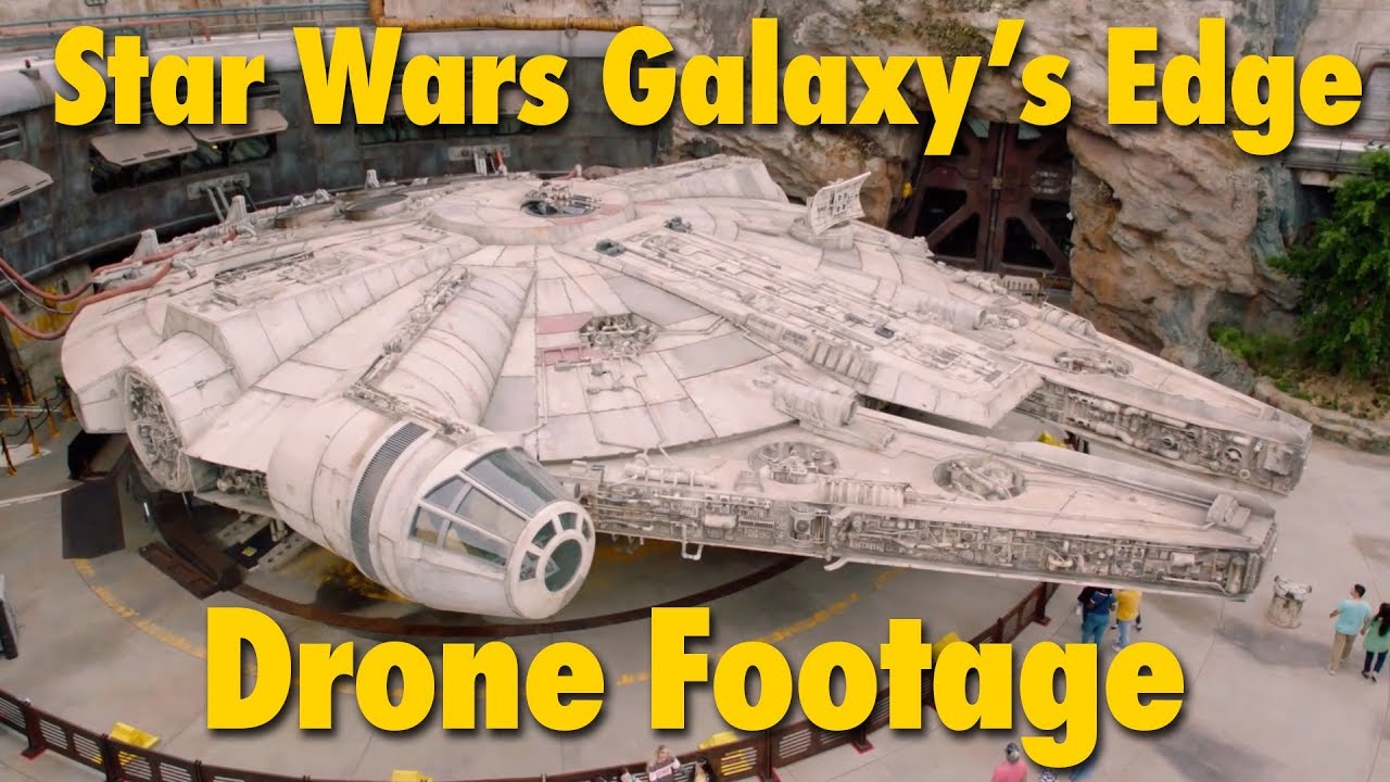 AMAZING Star Wars: Galaxy's Edge Drone Footage | Disneyland