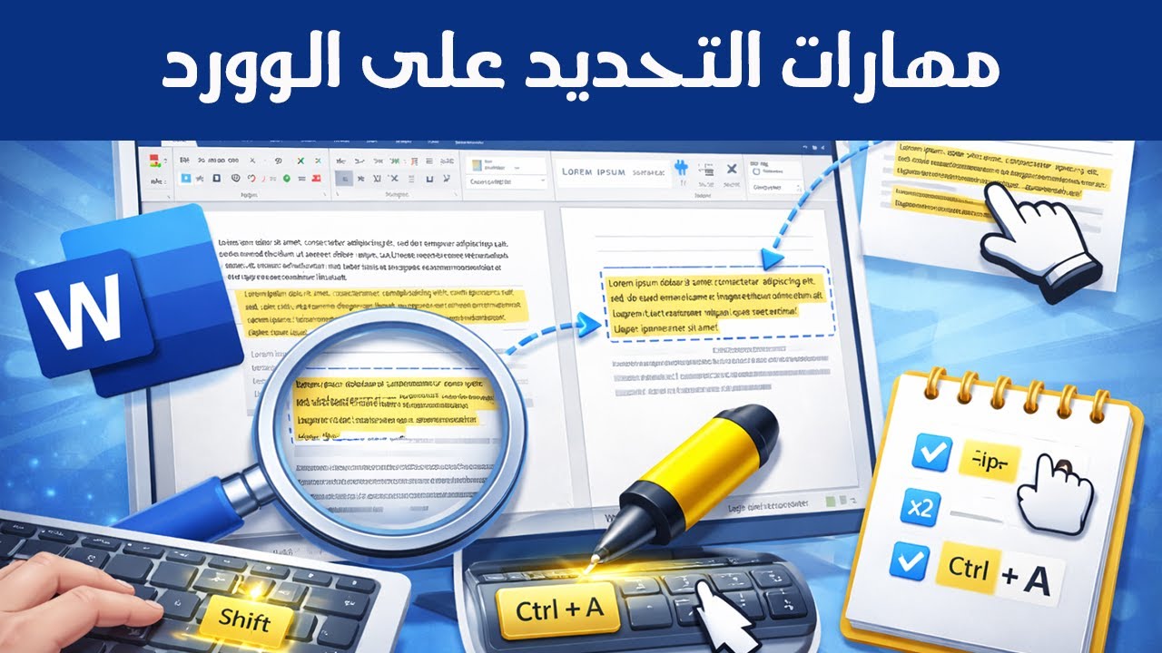 التحديد على الوورد  | La Sélection dans Microsoft Office Word