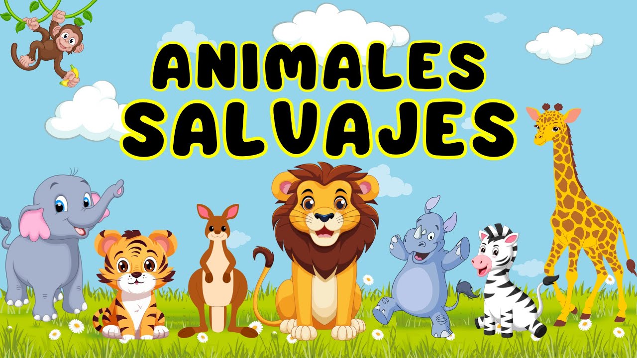 ANIMALES SALVAJES PARA NIÑOS CON SONIDOS | Vocabulario para niños | Videos educativos infantiles.