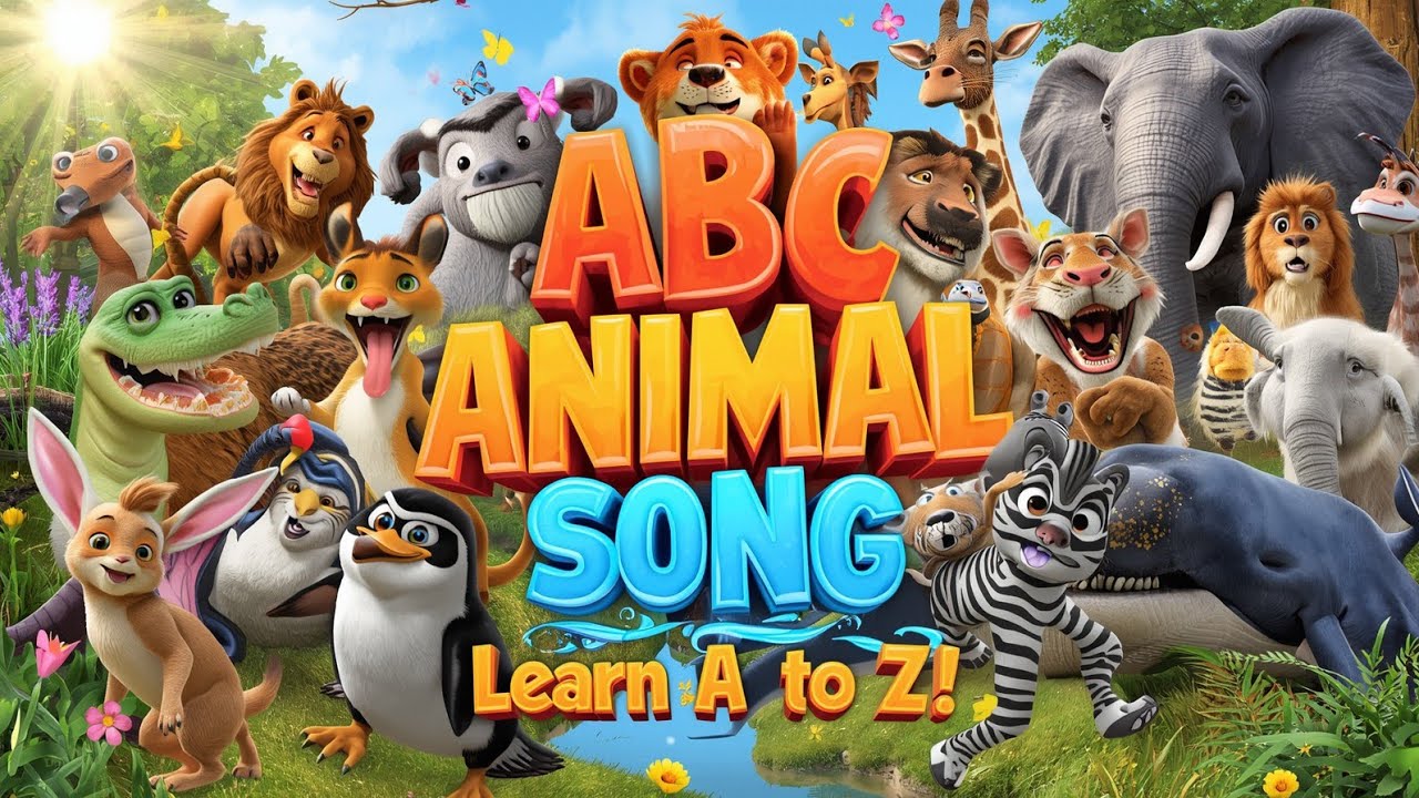 ABC Animals Song | Learn Alphabet & Animals for Kids | Educational Video 🐻🐘🐧