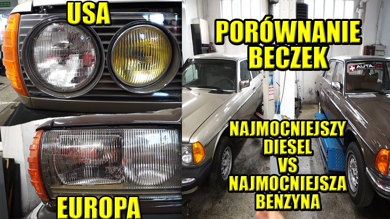EUROPA VS USA, DIESEL VS BENZYNA, TOPOWE WERSJE SILNIKOWE, MERECEDES W123 PORÓWNANIE.