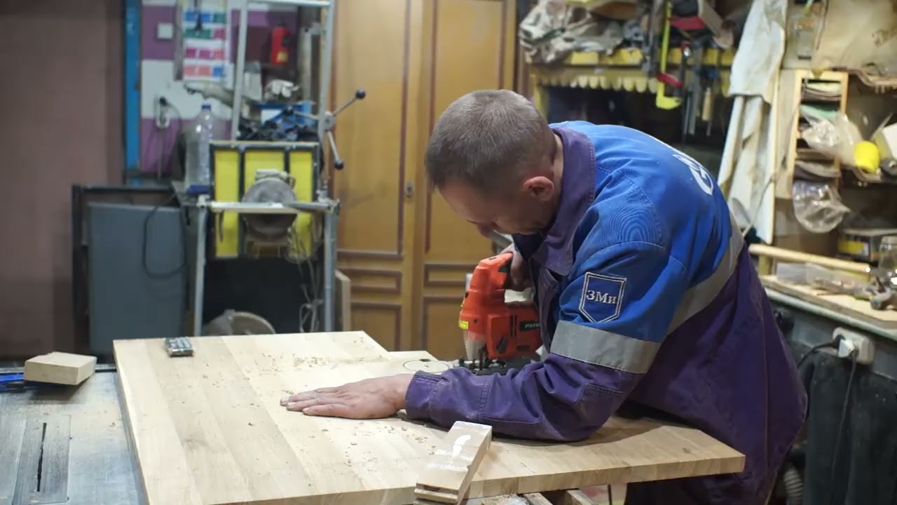 Столешница в угол, процесс изготовления