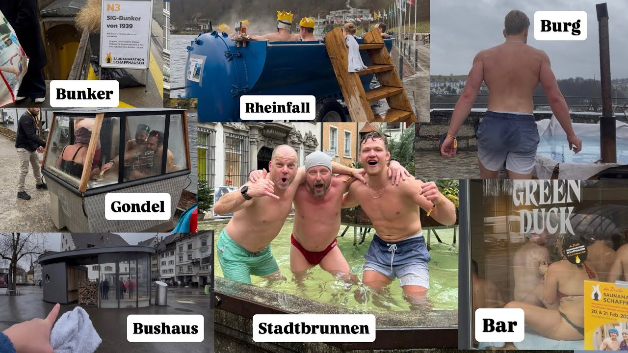 Sauna im Bunker, Bushäuschen & überall in der Stadt – Sauna-Marathon Schaffhausen🇨🇭🧖‍♂️🏃🏼