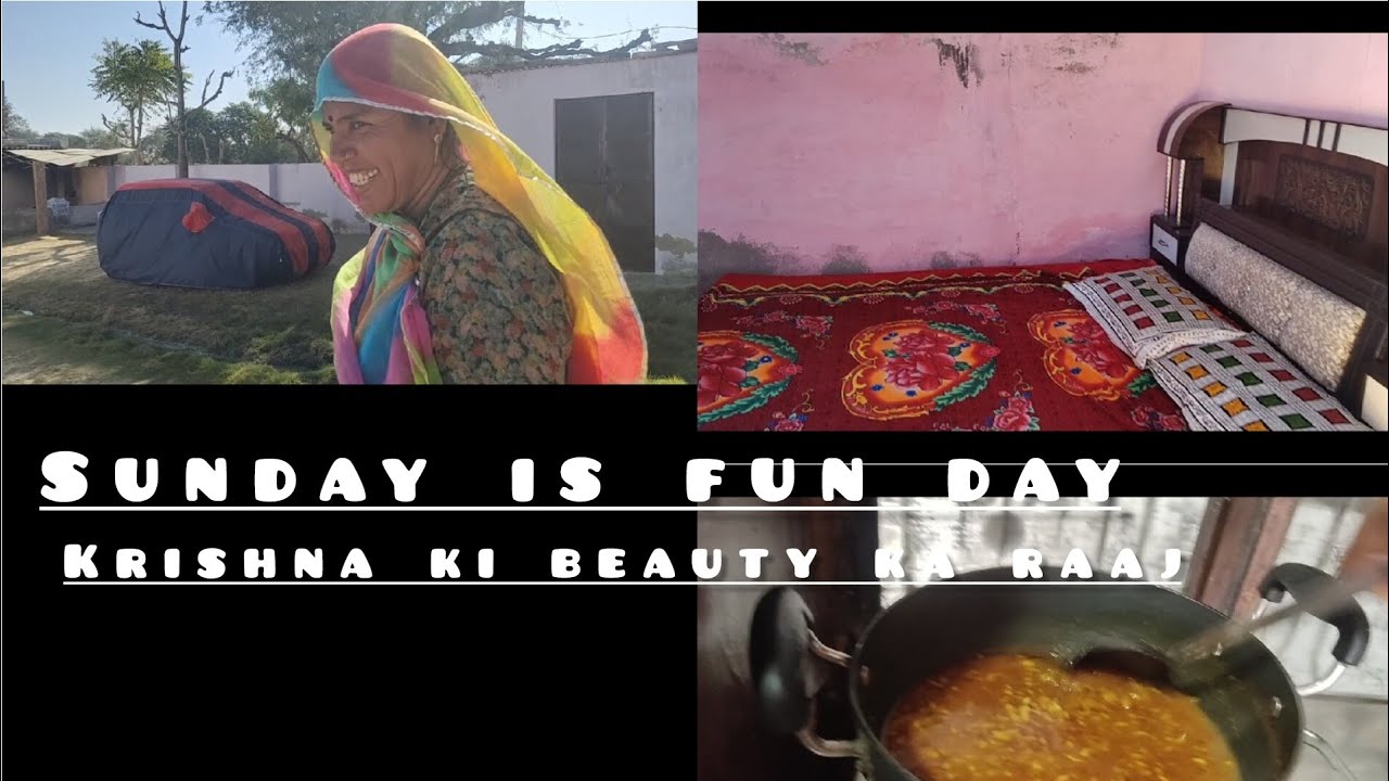 Sunday is fun day ,krishna ki beauty ka raaj