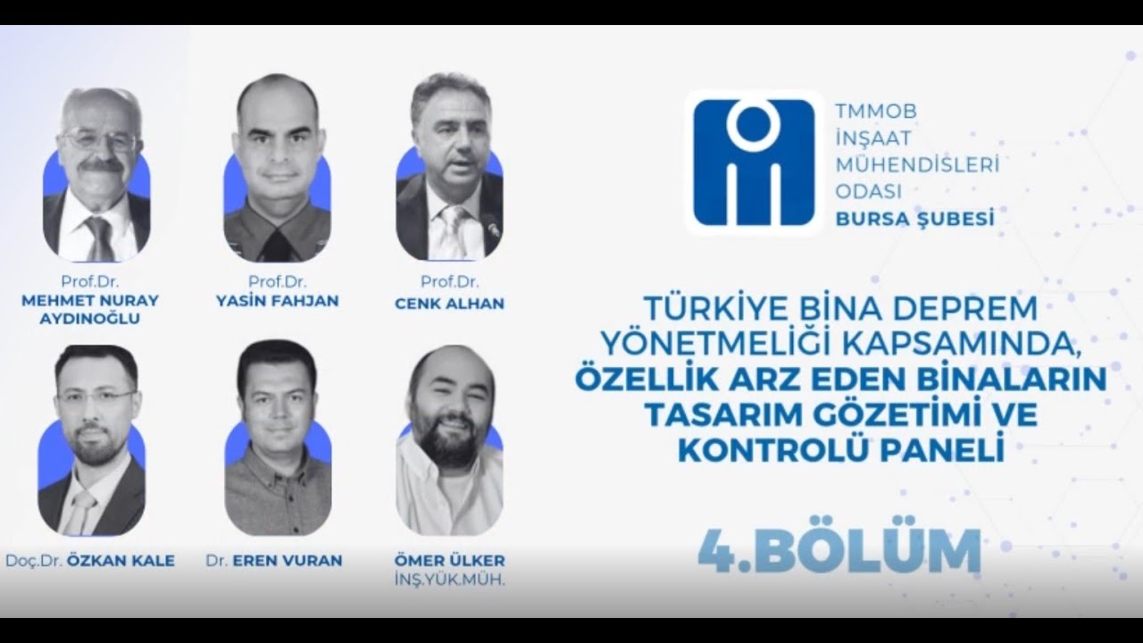 TBD YÖNETMELİĞİ KAPSAMINDA, ÖZELLİK ARZ EDEN BİNALARIN TASARIM GÖZETİMİ VE KONTROLÜ PANELİ