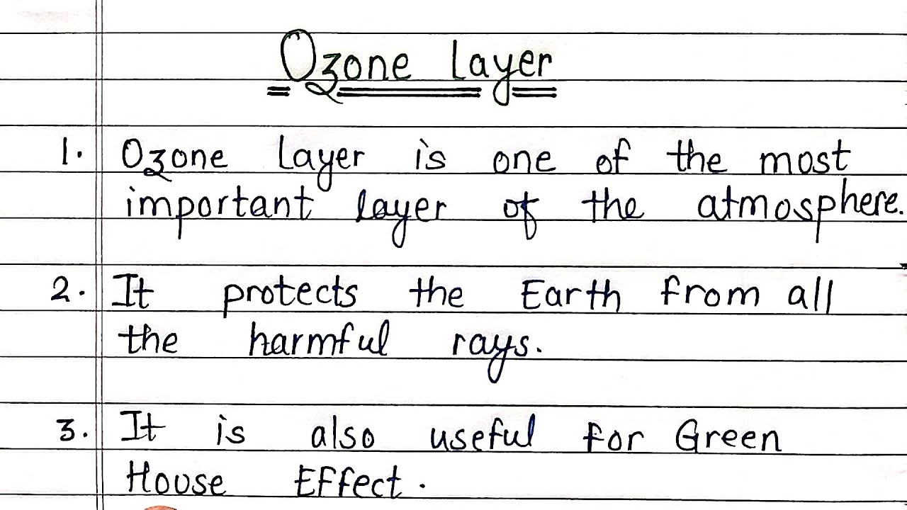 Ozone layer 10 lines in english | 10 lines on ozone layer | 10 lines essay on ozone layer in english