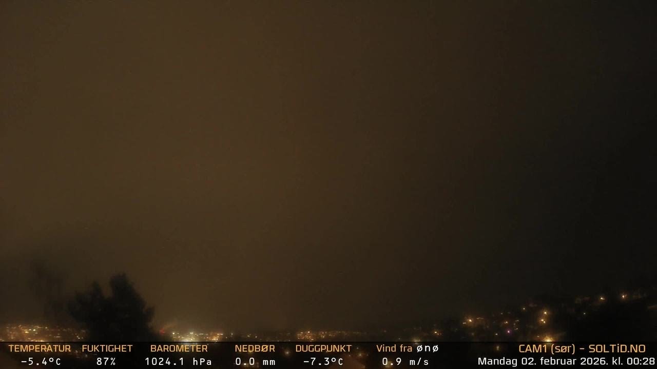 Timelapse Cam 1 - Natt til 2. februar 2026