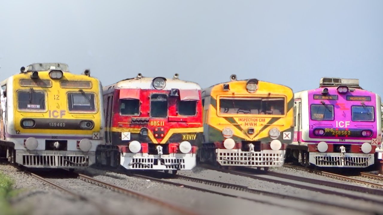Different Types Unique Inspection Train & Beautiful Livery EMU Local Trains at Eastern Railways | IR