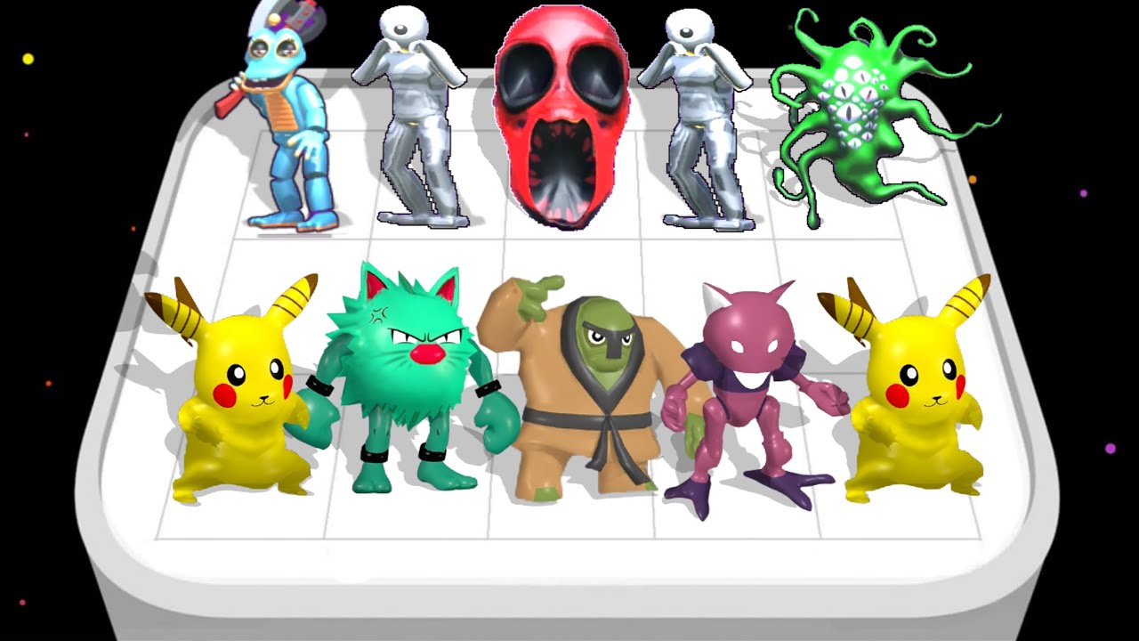 MONSTERS BATTLE 100DOORS🌟 MERGE MONSTER VS MERGE MASTER -MONSTER FIGHT 3D GAMEPLAY LEVEL UP