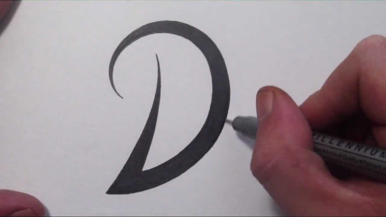 How To Draw a Simple Tribal Letter D