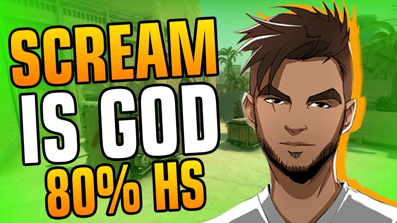 SCREAM ДОМИНИРУЕТ НА MIRAGE (CS:GO) | 80% ХЕДШОТОВ - 55 КИЛЛА