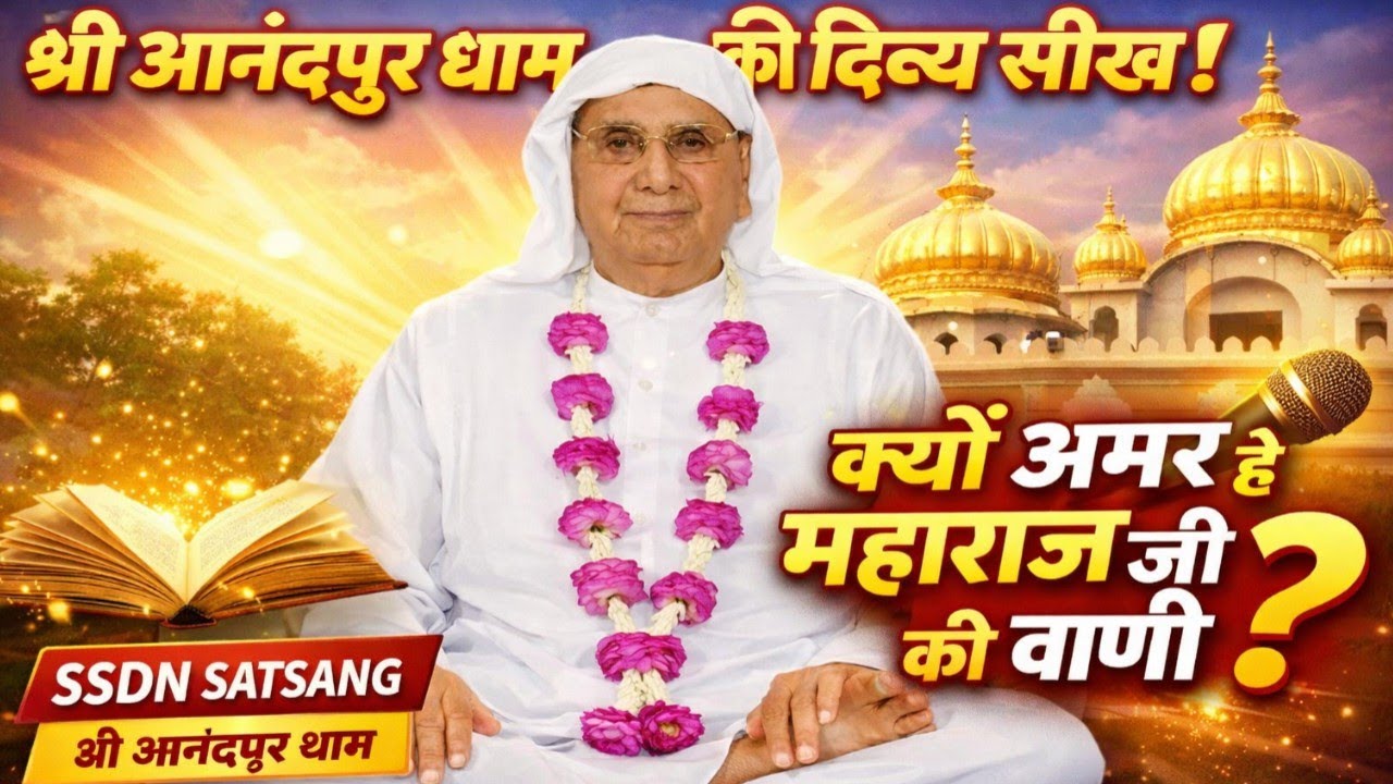 श्री आनंदपुर धाम की दिव्य सीख | क्यों अमर है महाराज जी की वाणी? SSDN SATSANG श्री आनंदपुर धाम 