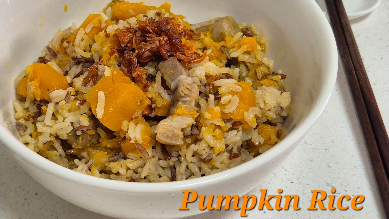 Cooking Pumpkin Rice using rice cooker 金瓜饭 #pumpkin #ricerecipe #ricecookerrecipe #onepotrecipe
