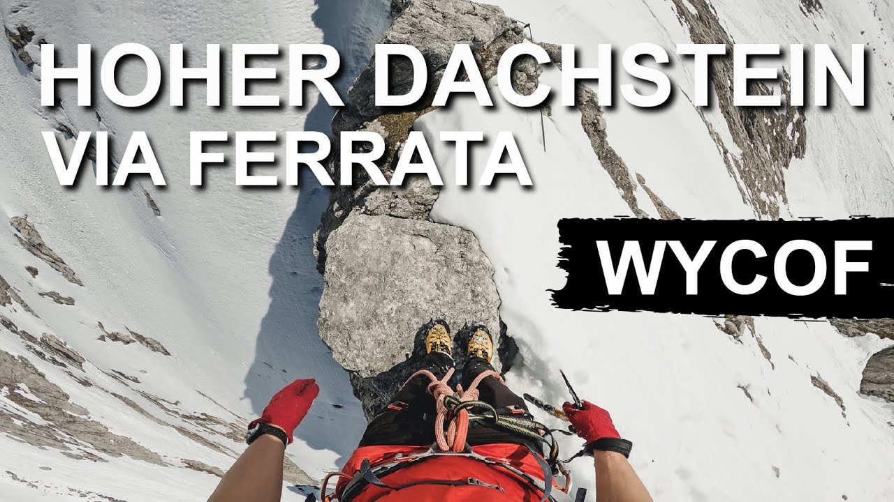 Dużo śniegu na Via Ferracie Hoher Dachstein 2995m | Wycof przez pole śnieżne.