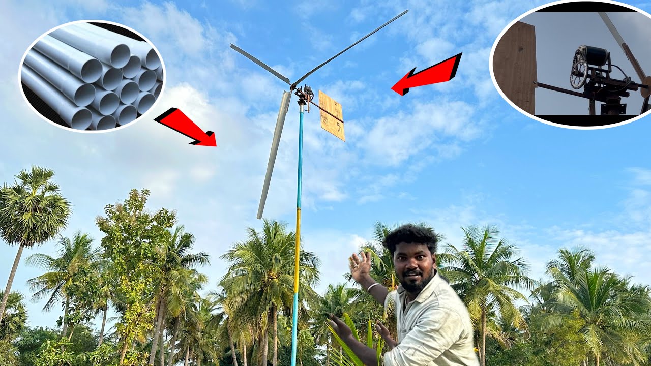 இனி ஈபி பில் கட்ட தேவ இல்லை 😀 Making simple windmill at home 🏠💯⚠️ #metalmind #windmillptoject #diy