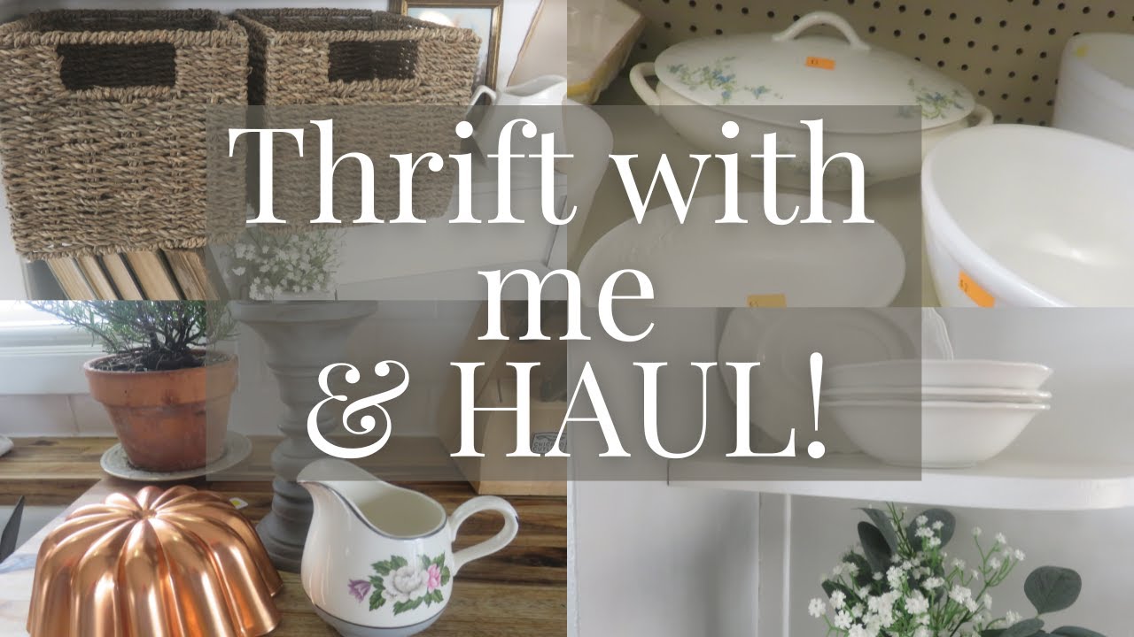 Thrift with me at a new store and a haul with vintage pieces and a BINS store haul!