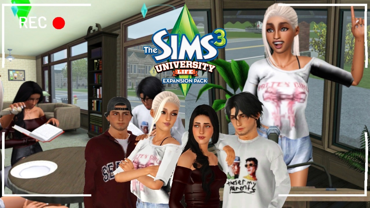 Lets Play Sims 3 : University - First day of classes! Part 2
