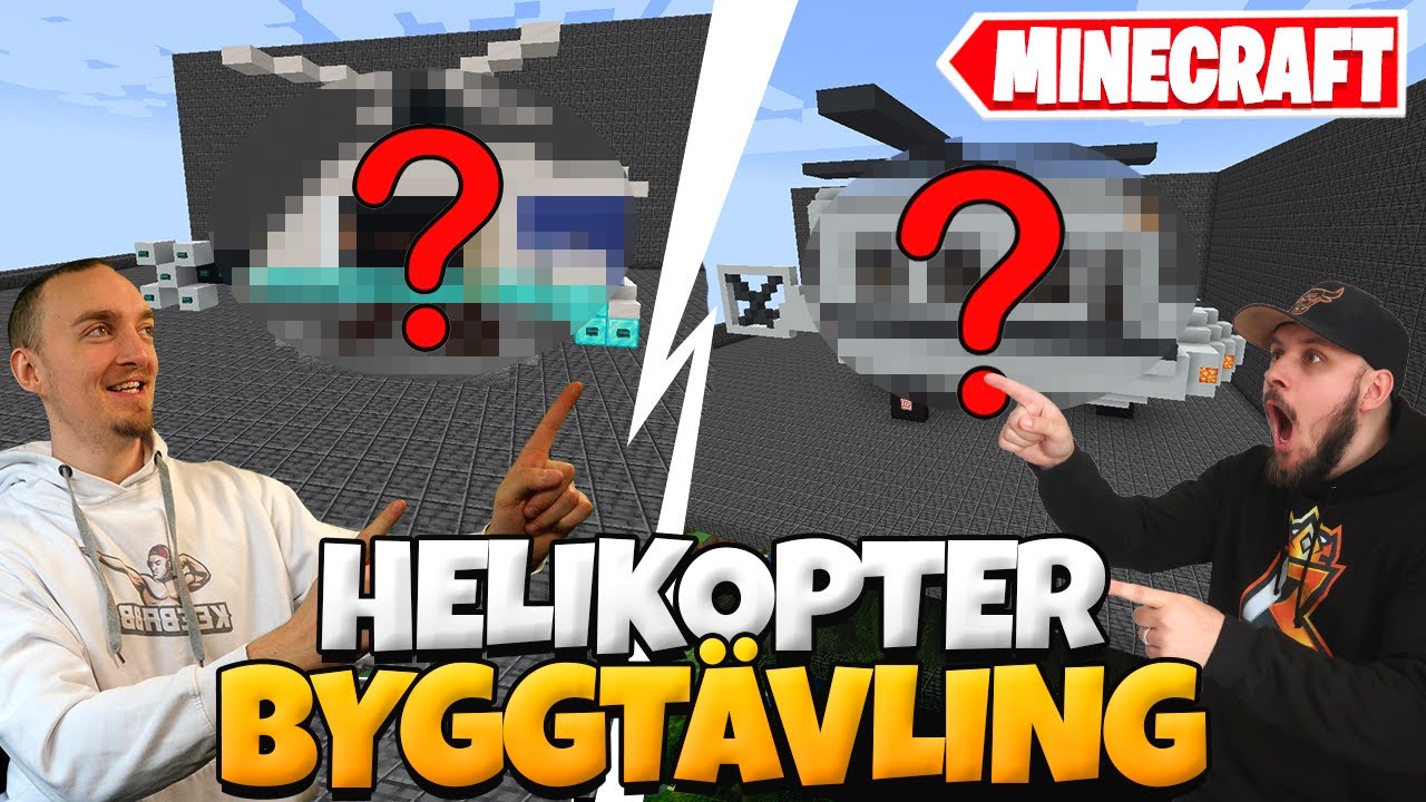 VEM BYGGER BÄST HELIKOPTER I MINECRAFT *Kevzter & Keebabb*